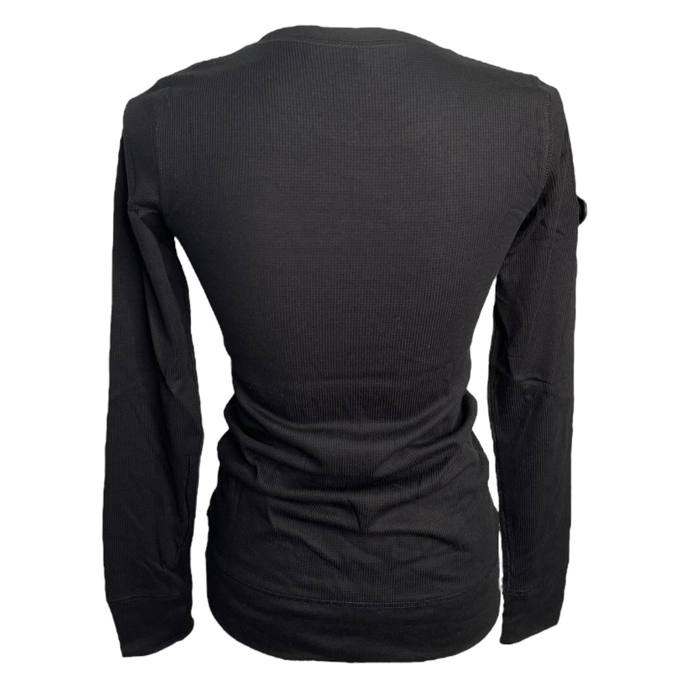 Tresics Top Waffle Thermal Long Sleeve Round Neck Fitted Basic Black Small - Picture 7 of 10